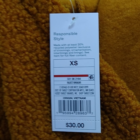 🛍️B1G1F🛍️NWT Women's Half-Zip Sherpa Anorak Jacket - Wild Fable - XS - Picture 6 of 7